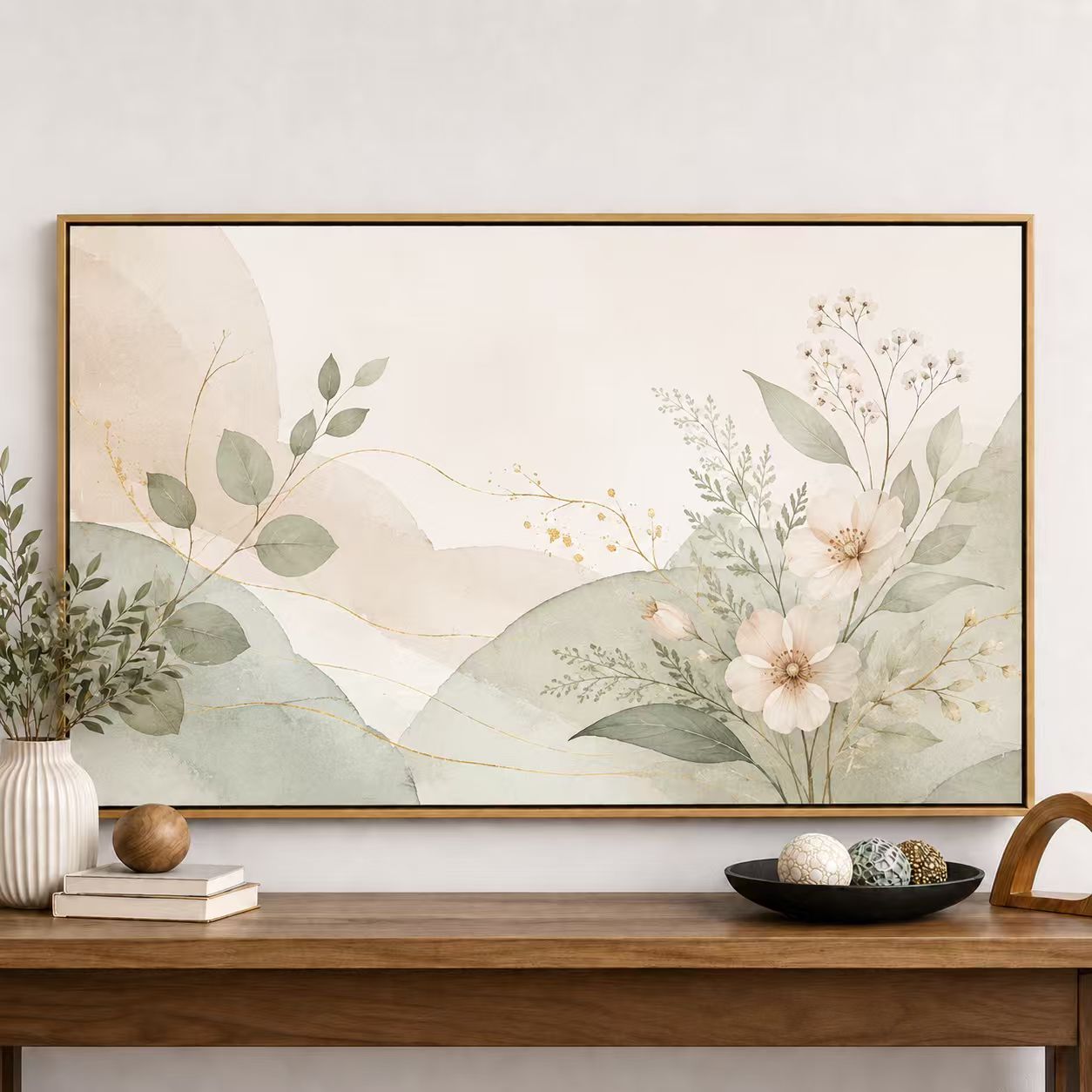 Pine Wood Framed Wall Art